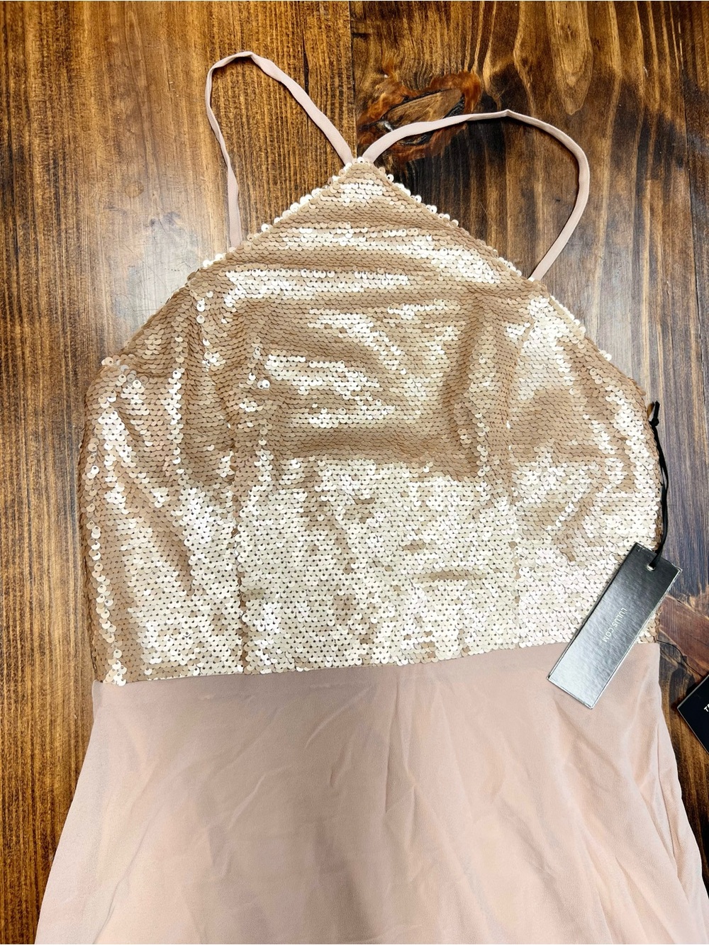 Lulus The Best Part Matte Gold Sequin Maxi Dress Size Medium - Picture 8 of 15